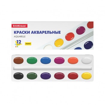 Краски акварельные медовые Art Berry, 12 цветов в картонном пенале